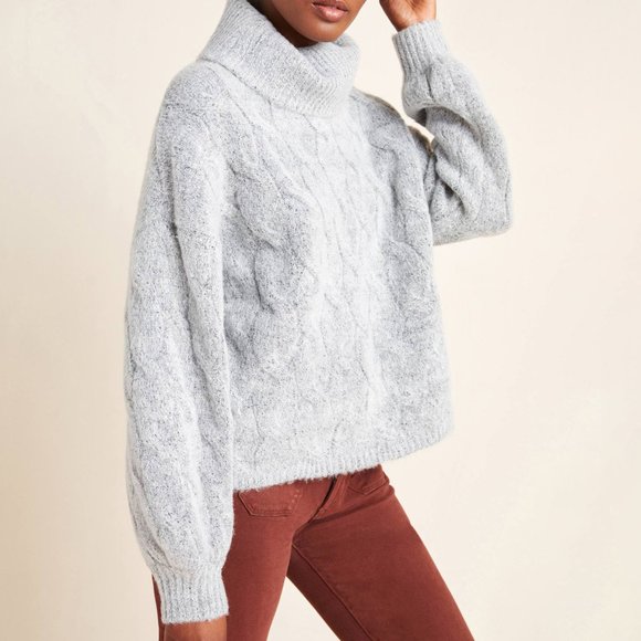 Anthropologie Sweaters - Anthropologie Naya Cable-Knit Turtleneck Sweater